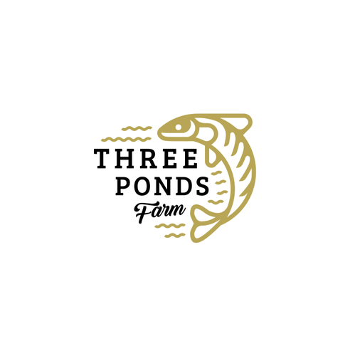 Pond logo with the title 'Three Ponds Farm'