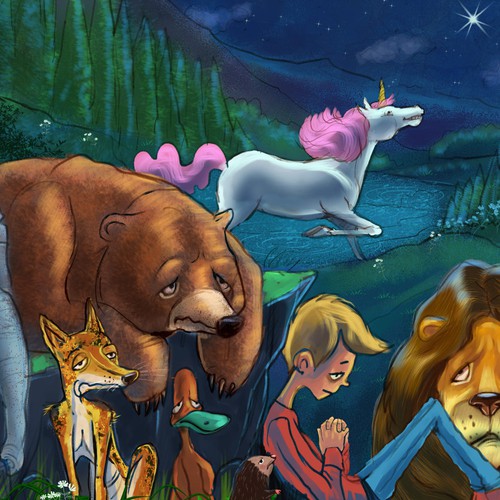 Elephant artwork with the title 'children book illustration'