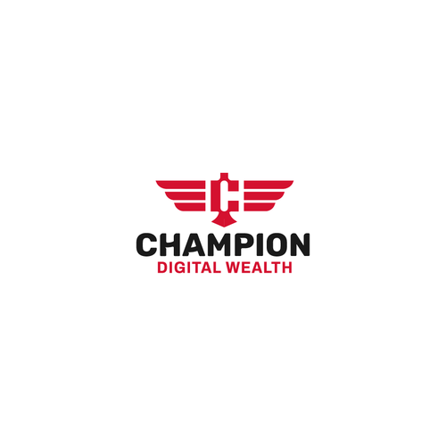 Falcon logo with the title 'CHAMPION LOGO DESIGN '