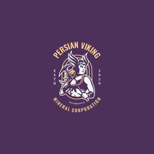 Viking ship logo with the title 'Woman-Owned Mining Company in Afghanistan with a Viking Twist'