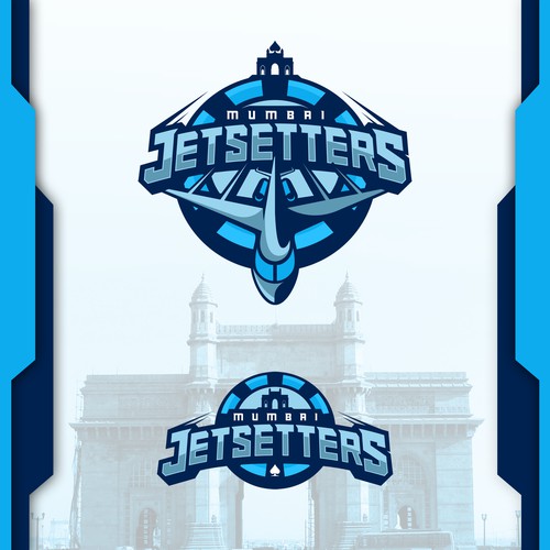 Flight design with the title 'Jetsetter Esport Team Logo'