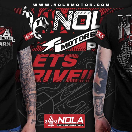 Racing t-shirt with the title 'T-shirt design for NOLA Motorsports Park!'