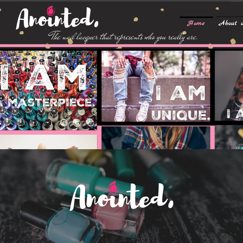 Nail design with the title 'Anointed.'