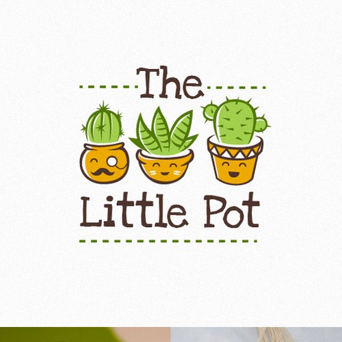 Cactus logo with the title 'The little pot'