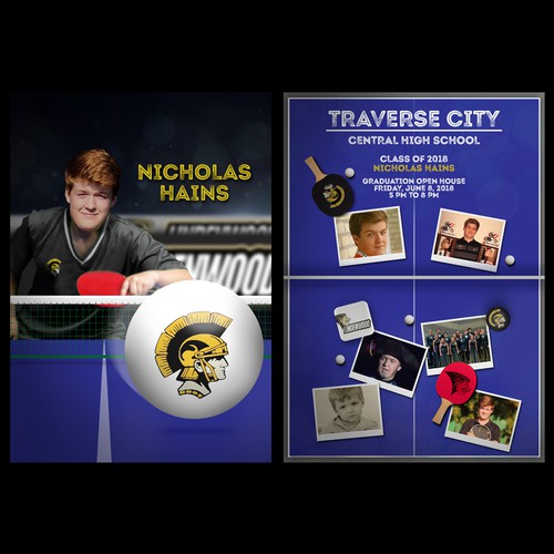 Graduation cap design with the title 'Postal Invitation'