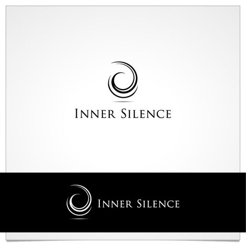 Zen logo with the title 'Inner silence logo. abstract design that generates feeling of inner silence'