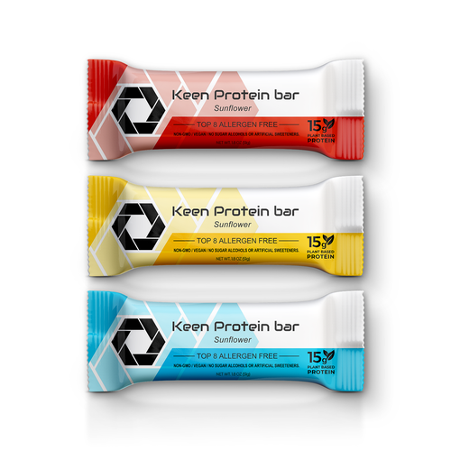 Protein bar packaging with the title 'Protein bar wrapper'