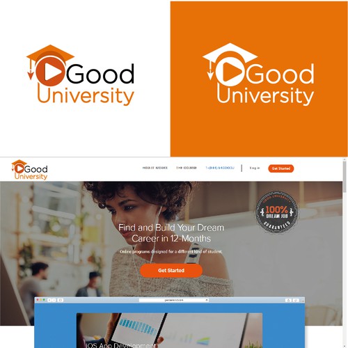 E-learning design with the title 'Logo for an E-Learning university'