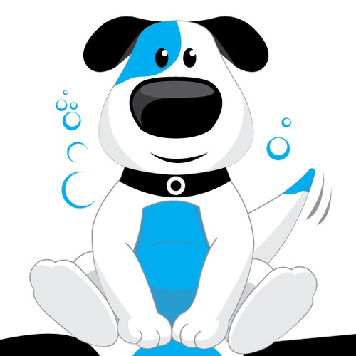 Foam logo with the title 'DOG/PUPPY FACE - LOGO DESIGN FOR FUN DOG WASH COMPANY!'