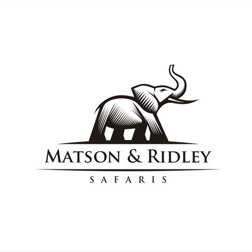 Safari logo with the title 'Create a logo that offers classic stylish adventure in africa and save elephants'