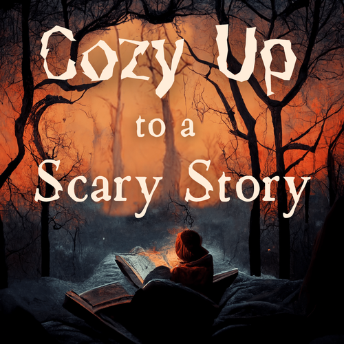 Spooky design with the title 'Podcast design cover'