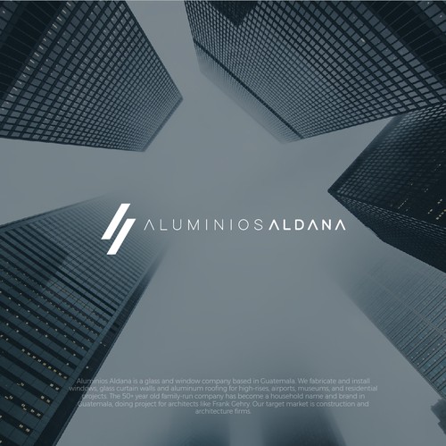 Iconic logo with the title 'logo concept for industrial company'