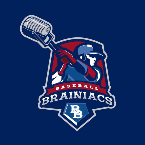 Basketball design with the title 'Baseball Brainiacs'