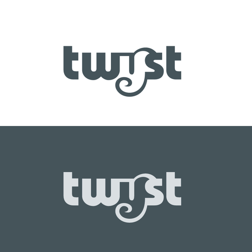 Simple font logo with the title 'Create the New Logo For Twyst Apparel Company'