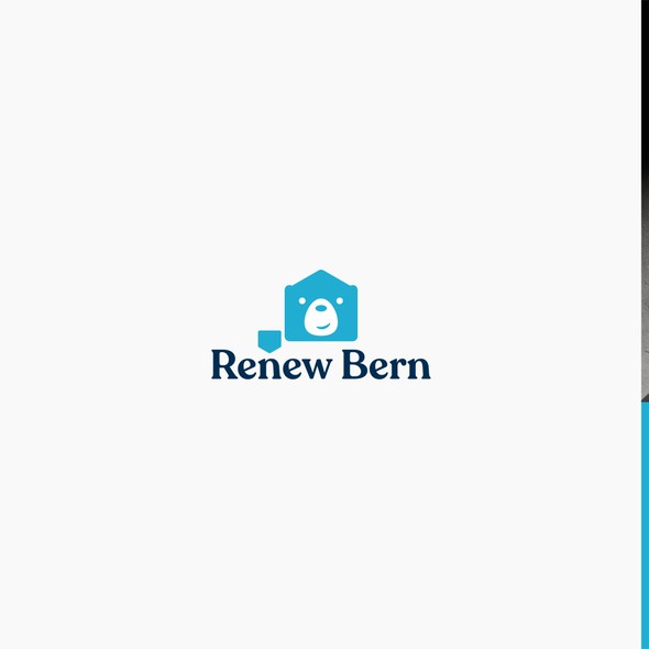 Flat design with the title 'Playful, fun and mature logo for Renew Bern'