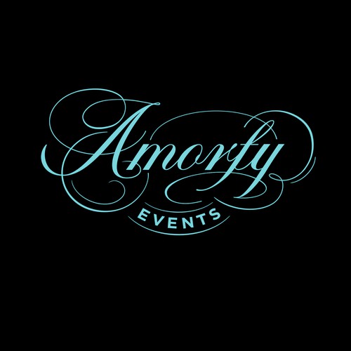 Event planning logo with the title 'Amorfy Events Logo'