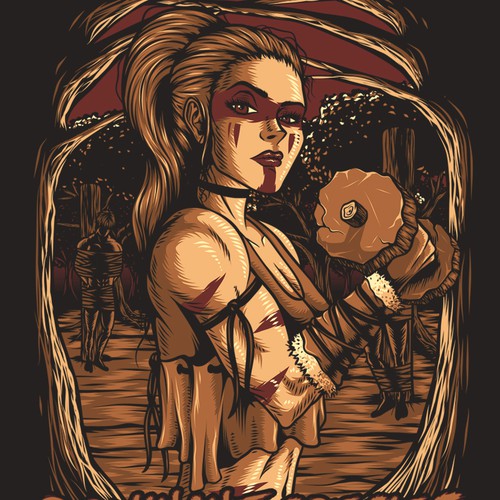 Feminine t-shirt with the title 'Fierce Amazonian'