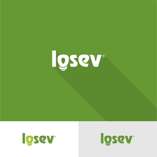 Eco-friendly logo with the title 'Eco friendly light logo concept'