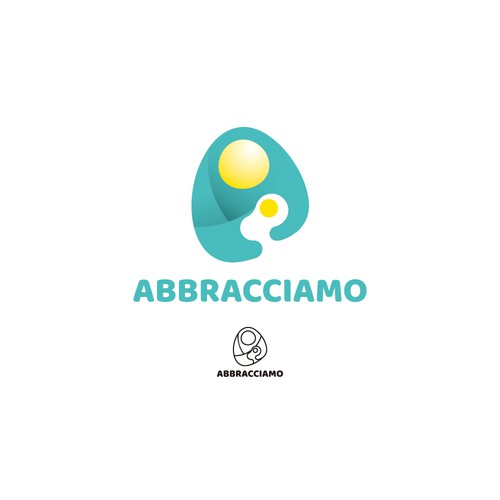 Parenting logo with the title 'Abbracciamo Logo'