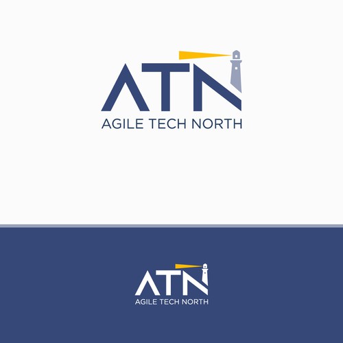 Lighthouse brand with the title 'Logo concept for software company'