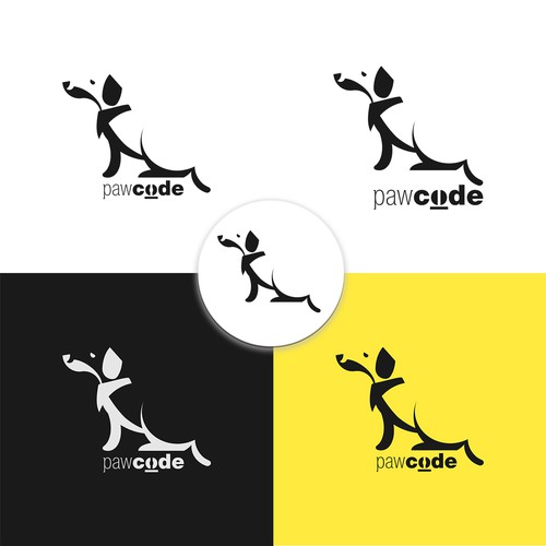 Grid logo with the title ' Logo for modern and premium pet clothing line'