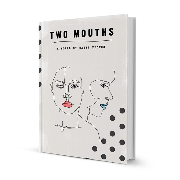 Mixed media design with the title 'Two Mouths'