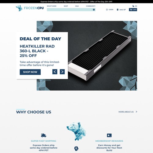 Computer website with the title 'Landing Page'