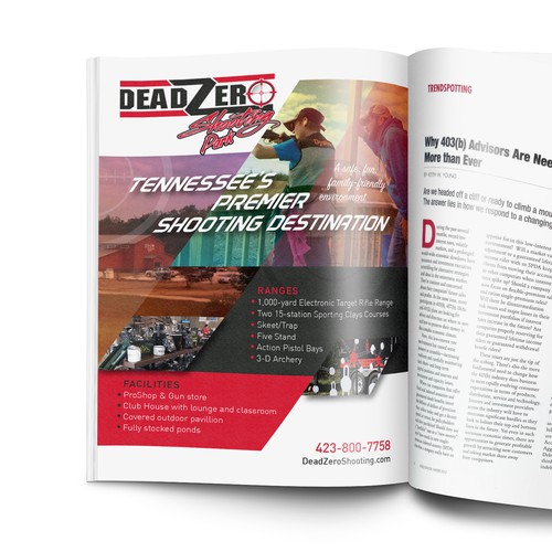 Magazine ad design with the title 'Magazine ad'