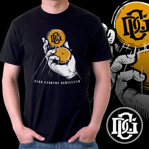 Engraving t-shirt with the title 'Design a T-Shirt for Dead Country Gentlemen'