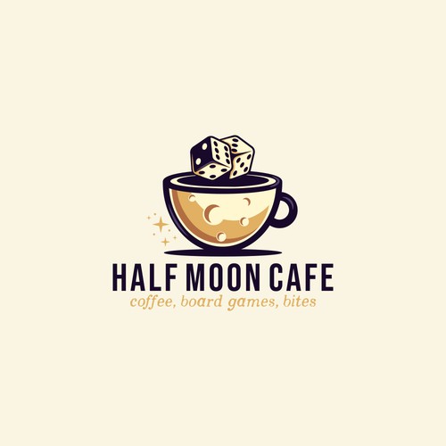 Bite logo with the title 'HALF MOON CAFE'