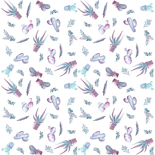 Clothing illustration with the title 'Cactus pattern design'