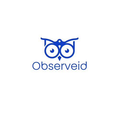 Binoculars logo with the title 'Binocular + owl Logo'