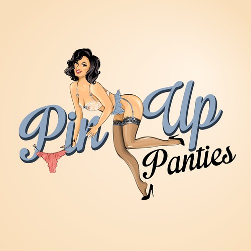 Fashion logo with the title 'Vinatge logo for Pin~Up Panties'