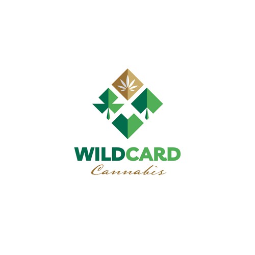 Card logo with the title 'WildCard Cannabis Logo Concept'