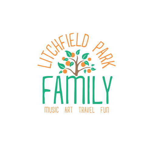 Energetic logo with the title 'Litchfield Park Family - Fun logo concept for Family YouTube Channel '