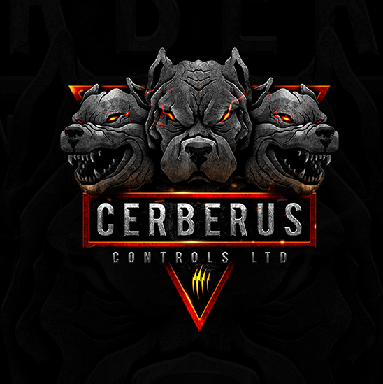 Aggressive design with the title 'Cerberus Controls Ltd'