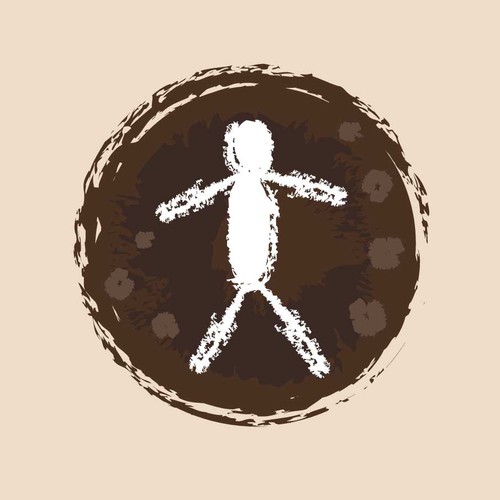 Ancient logo with the title 'Back to Human Logo'