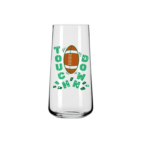 Football design with the title '"Touchdown" glass illustration'