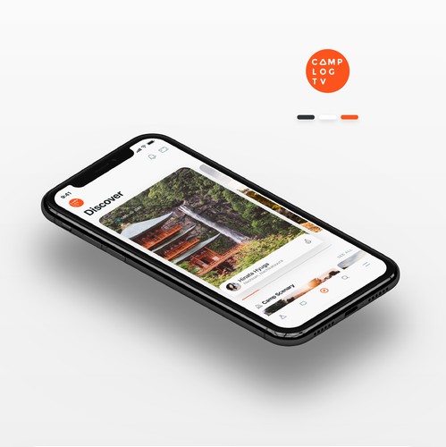 Broadcast design with the title 'Camp Log TV'