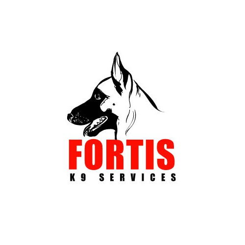 Pet shop logo with the title 'logo for FORTIS K9 SERVICES'