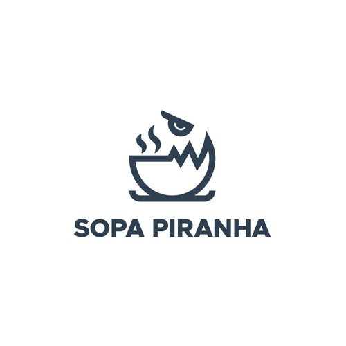 Plate logo with the title 'Sopa Piranha'