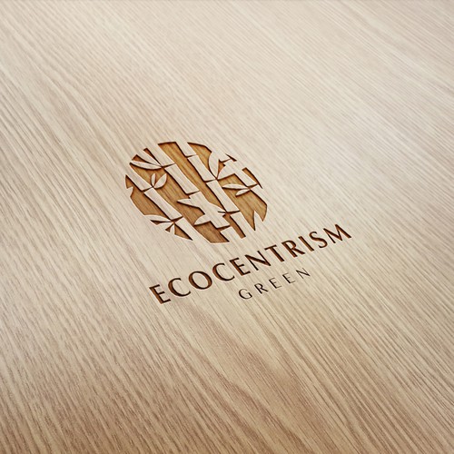 Bamboo logo with the title 'Eco friendly logo for a brand selling wood and bamboo recycled products'