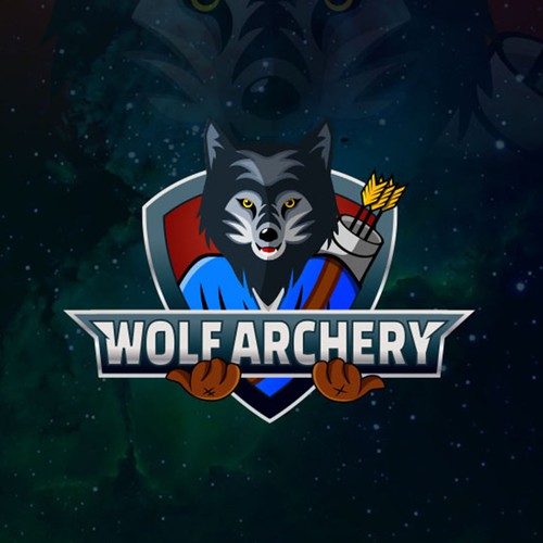 Archer logo with the title 'Wolf Archery Logo'