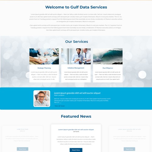 Bootstrap website with the title 'Gulf Data Services'