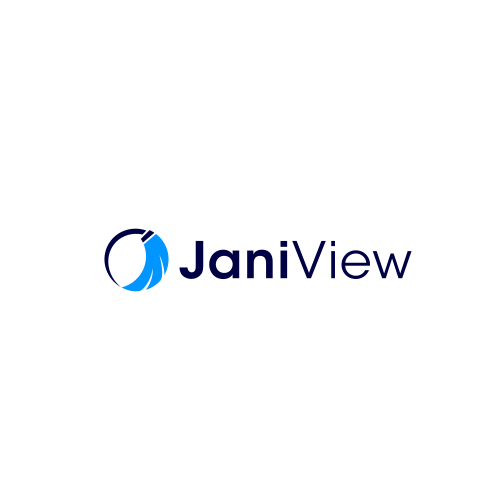 Cleaning and maintenance logo with the title 'JaniView'