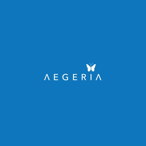 Butterfly design with the title 'Logo design for Aegeria'