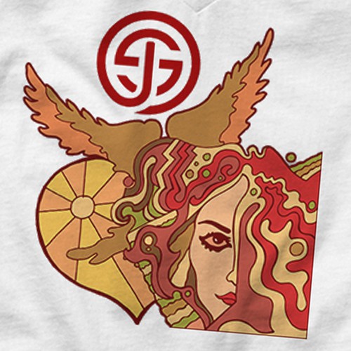 Face t-shirt with the title 'psychedelic story 02'