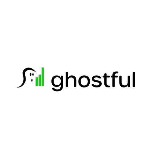Ghost logo with the title 'Logo for a ghost marketing agency'