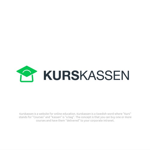 Course logo with the title 'Clean Logo for Online Education Website'