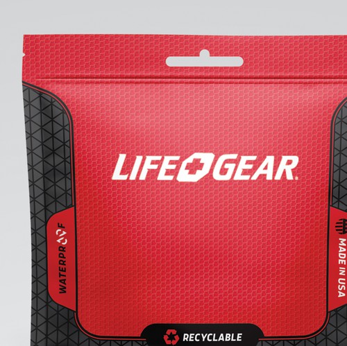 Textured design with the title 'Giveaway Pouch Template Design.'